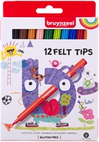 Viltstift Bruynzeel Kids set 12 kleuren 12 Stuk