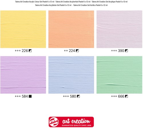 Acrylverf Talens Art Creation 12ml 6st pastel ass 6 Stuk-2