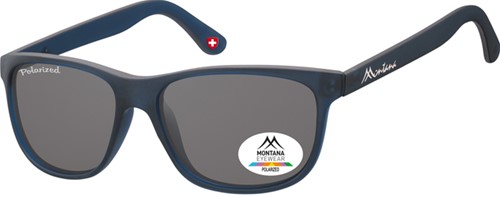 Zonnebril Montana met smoke polar glas mat blauw 1 Stuk