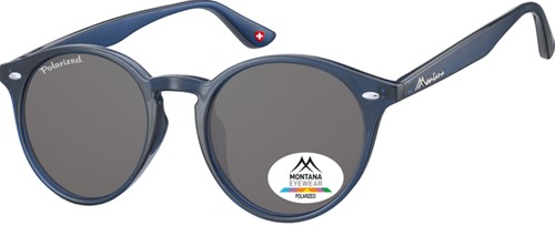 Zonnebril Montana met smoke polar rond glas blauw 1 Stuk