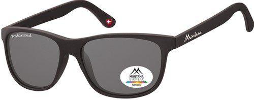 Zonnebril Montana met smoke polar glas mat zwart 1 Stuk