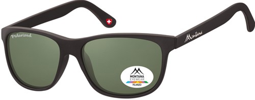 Zonnebril Montana groen G15 polar glas mat zwart 1 Stuk