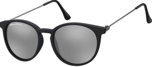 Zonnebril Montana Revo rond spiegelglas mat zwart 1 Stuk
