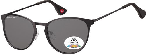 Zonnebril Montana smoke polar rond glas mtl zwart 1 Stuk