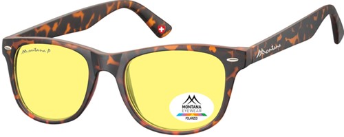 Zonnebril Montana met geel polar glas turtle 1 Stuk