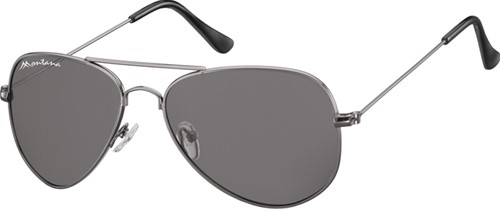 Zonnebril Montana met smoke glas staalkleurig 1 Stuk