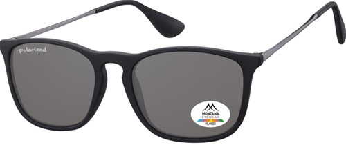 Zonnebril Montana met smoke polar glas mtl zwart 1 Stuk