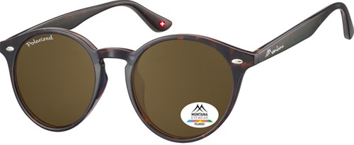 Zonnebril Montana met bruin polar rond glas turtle 1 Stuk