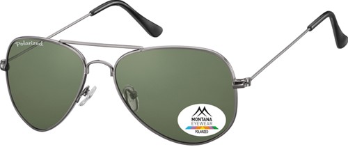 Zonnebril Montana groen G15 polar glas staalk 1 Stuk