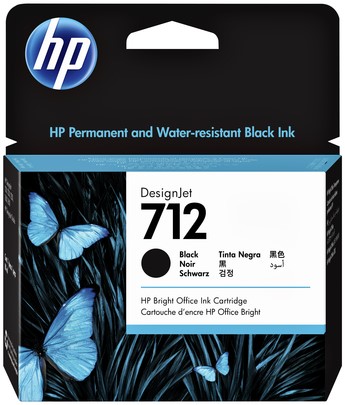 Inktcartridge HP 712 3ED71A zwart 1 Stuk