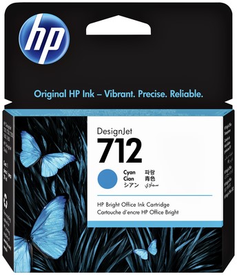 Inktcartridge HP 712 3ED67A blauw 1 Stuk