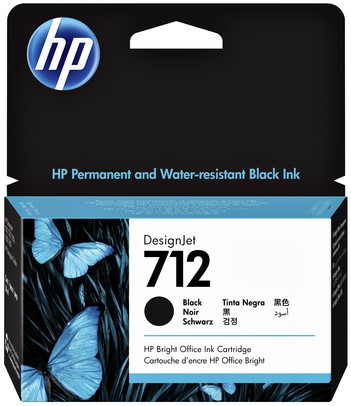 Inktcartridge HP 712 3ED70A zwart 1 Stuk