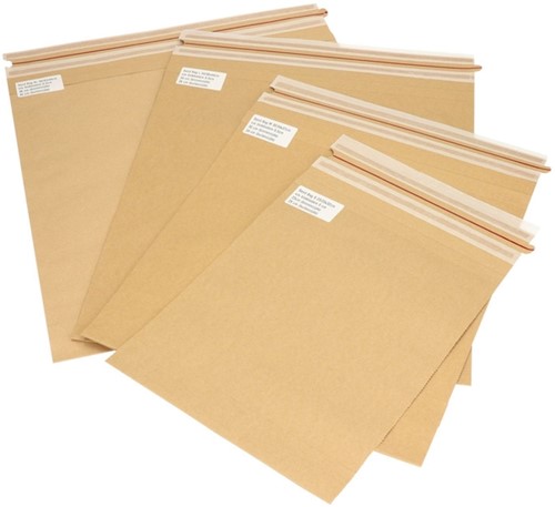 Sendbag verzendverpakking 23/25x32 + 5cm bruin 350 Stuk