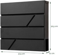 Brievenbus BRASQ PB200 Deluxe wand zwart 1 Stuk-2