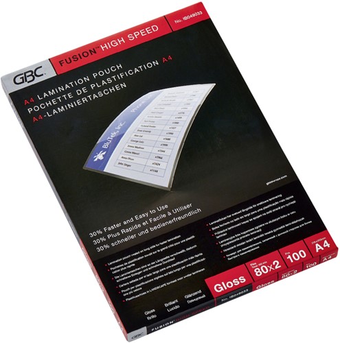 Lamineerhoes GBC A4 highspeed 2x80micron 100 Stuk