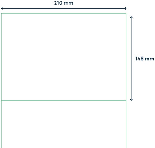 Etiket Qbasic A4 1.000 vel 210x148mm 2000 labels 1000 Vel-2