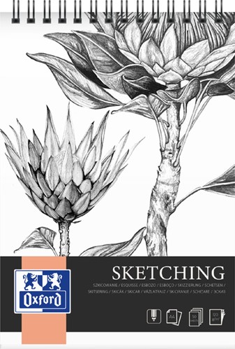 Tekenblok Oxford Sketching A4 50 vel spiraal 1 Stuk