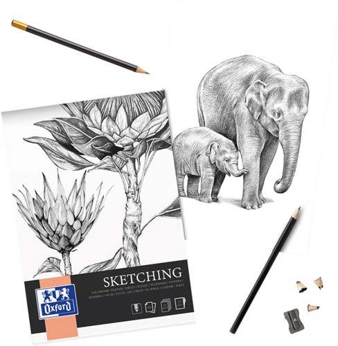 Tekenblok Oxford Sketching A4 50 vel 1 Stuk-2