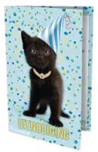 Uitnodiging Kat Rachael Hale 14x9cm 6 Kaart