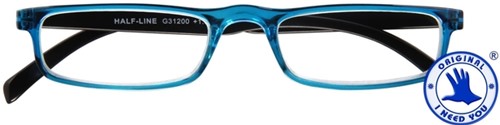 Leesbril I Need You +1.00dpt Half-line blauw 1 Stuk