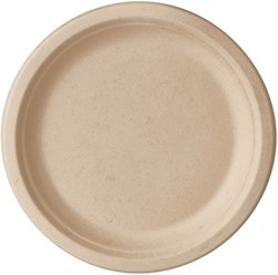 Bord IEZZY Ø170mm suikerriet naturel 50 Stuk