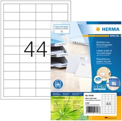 Etiket HERMA recycling 48.3x25.4mm wit 80 Vel