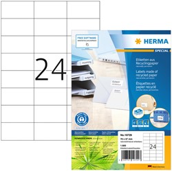 Etiket HERMA recycling 70x37mm wit 80 Vel