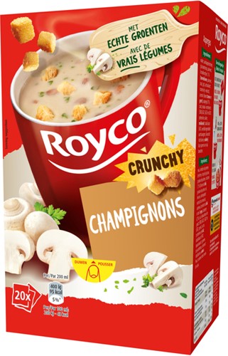 Soep Royco crunchy champignons 20 zakjes 20 Zak