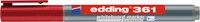 Whiteboardmarker edding 361 rond 1mm rood 1 Stuk-2