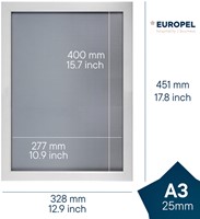 Kliklijst Europel A3 25mm mat wit 1 Stuk-2
