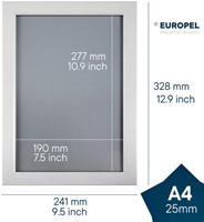 Kliklijst Europel A4 25mm mat wit 1 Stuk-2