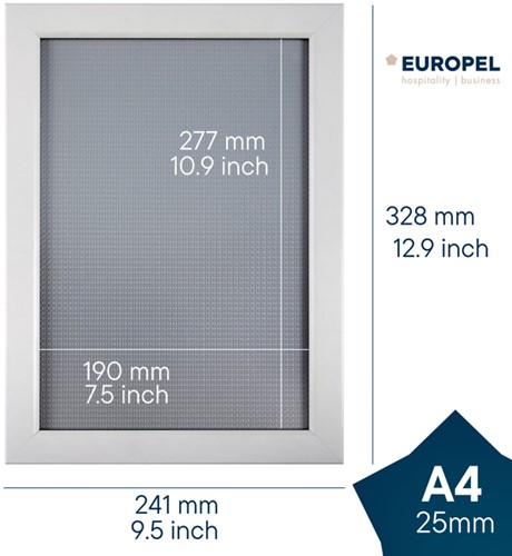 Kliklijst Europel A4 25mm mat wit 1 Stuk-2