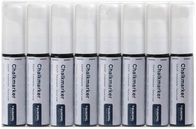 Krijtstift Europel 15mm wit etui 8 stuks 8 Stuk