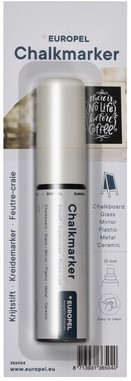 Krijtstift Europel 15mm wit blister 1 Stuk