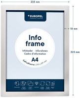 Infokader Europel zelfklevend A4 zilver 2 Stuk-3
