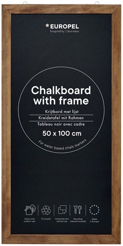 Krijtbord Europel met lijst 50x100cm natural 1 Stuk-2