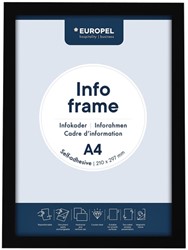 Infokader Europel zelfklevend A4 zwart 2 Stuk