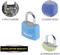 Hangslot MasterLock 4 assorti alu 20mm 4 Stuk-3