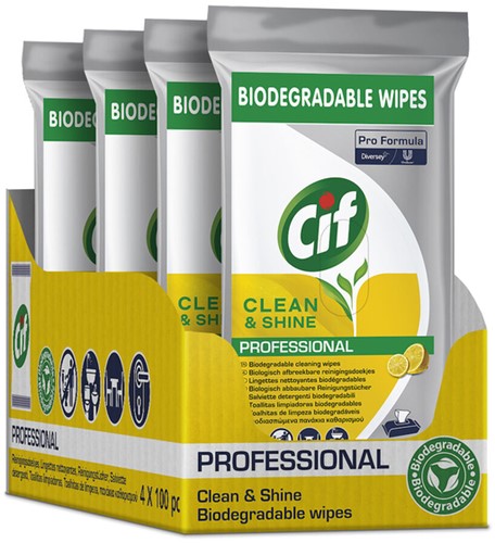 Reinigingsdoekjes CIF Pro formula Multi 100 stuks 100 Vel-3