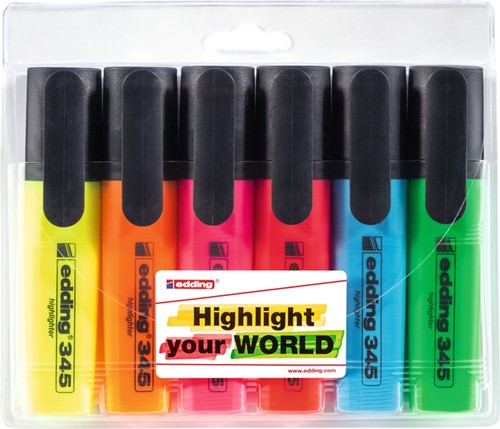 Markeerstift edding 345 2-5mm assorti 6 Stuk