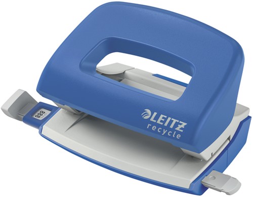 Perforator Leitz NeXXt Recycle mini 10 vel blauw 1 Stuk