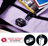 Hangslot Masterlock 2 gelijksl alu TSA zwart 30mm 2 Stuk-2
