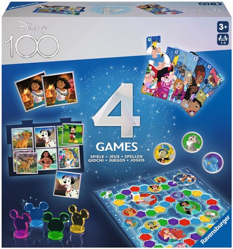 Spel Disney 100 jaar 4 in 1 1 Stuk