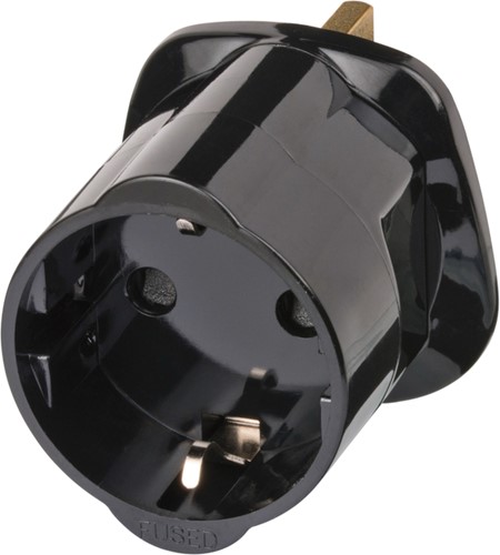 Reisstekker Brennenstuhl adapter GB/UK zwart 1 Stuk