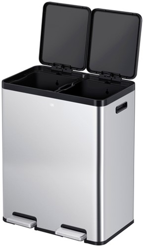 Pedaalemmer EKO Essential Recycler 2x30liter rvs 1 Stuk-2