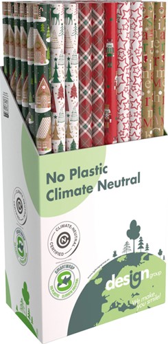 Inpakpapier IG Group Kerst 200x70cm assorti 1 Stuk