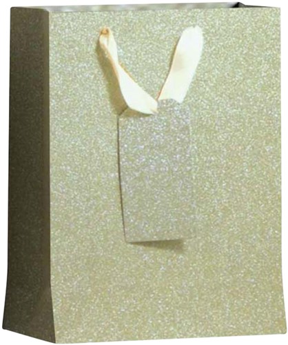 Cadeautas IG Group Goud glitter 175x98x229mm 1 Zak