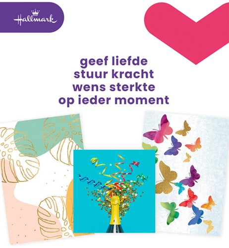 Wenskaart Hallmark navulset blanco 8 stuks 8 Stuk
