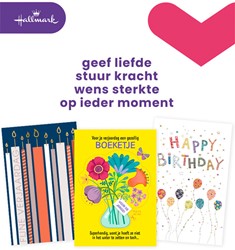 Wenskaart Hallmark navulset verjaardag 12 stuks 12 Stuk