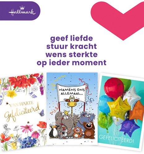 Wenskaart Hallmark navulset felicitatie 8 stuks 8 Stuk